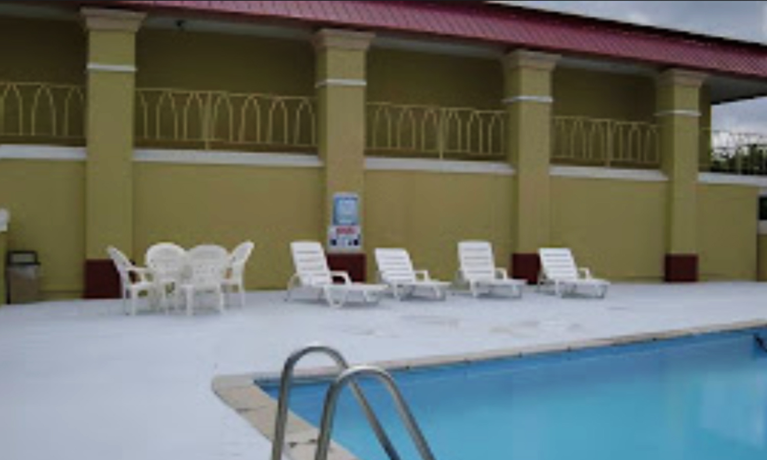 Pool area near Weatherford Inn